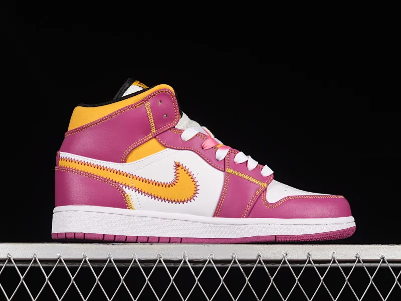 All Categories Air Jordan Jordan Series Basketball Shoes Air Jordan 1 Mid Air Jordan 1 Mid AJ1 Joe 1 Day of the Dead White Yellow Pink Mid Basketball Shoes DC0350-100